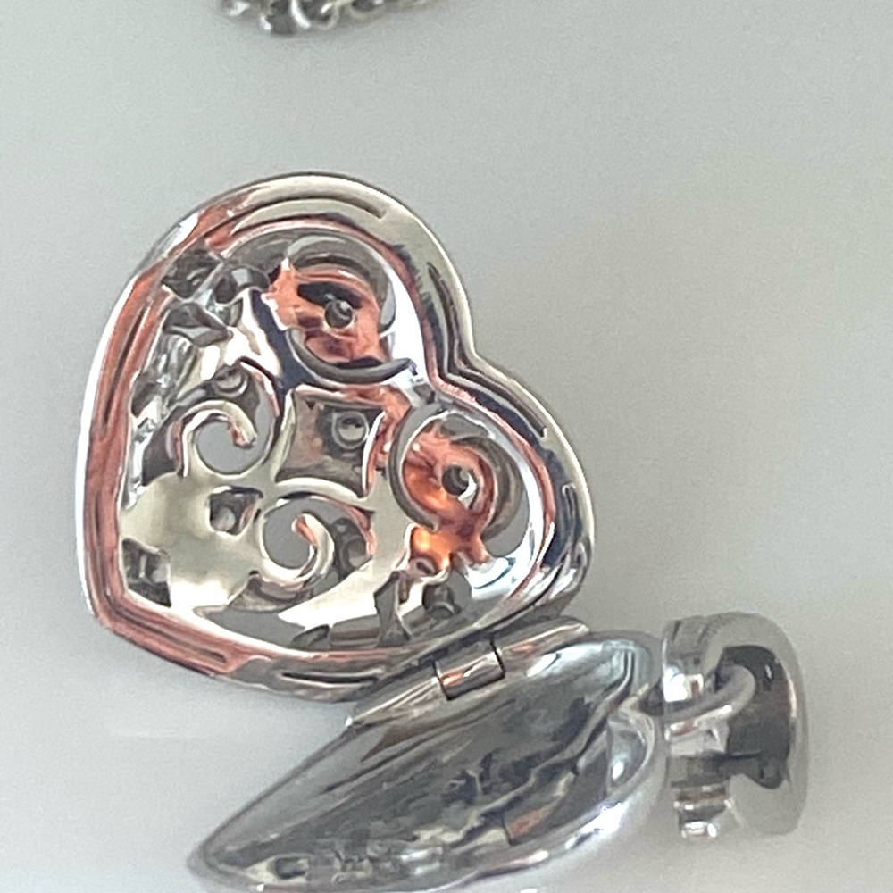 Tacori Silver Filigree Heart Pendant Necklace - Picture 5 of 5